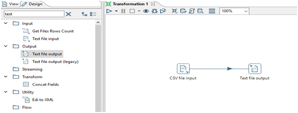 csv to text output